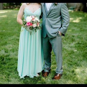 Long Mint Blue Dress